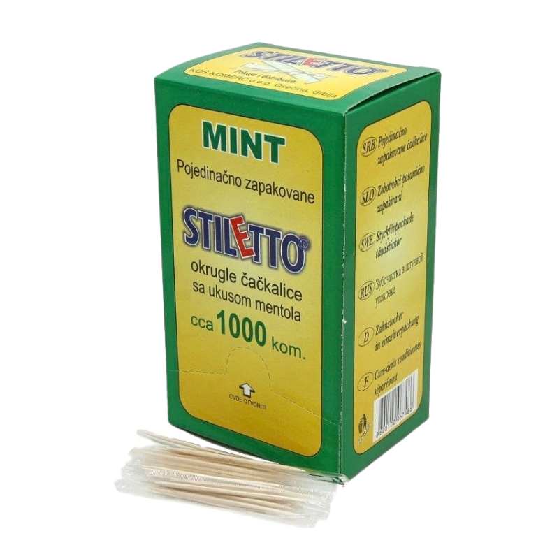 Individually wrapped mint toothpicks 1000 pcs