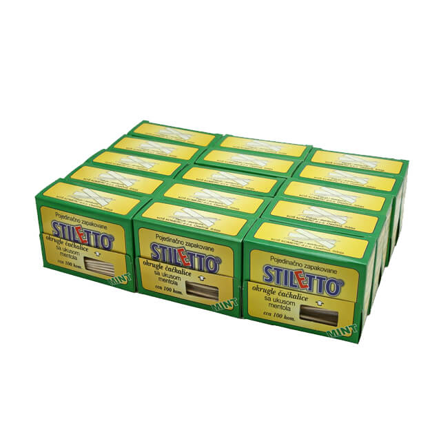 Wooden mint toothpicks HoReCa