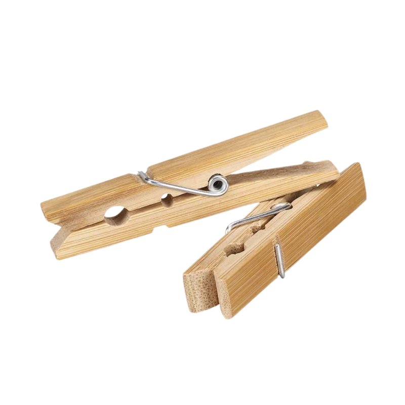 Wooden clothes pegs natural wood retail