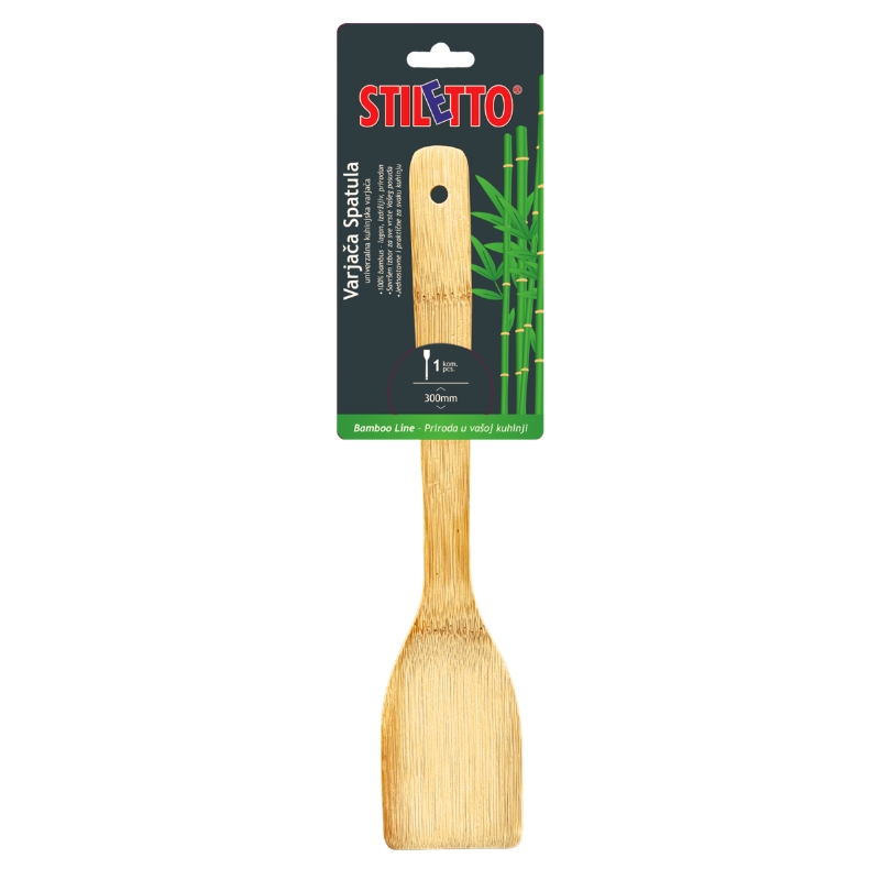 Stiletto bamboo spatula ladle 300mm